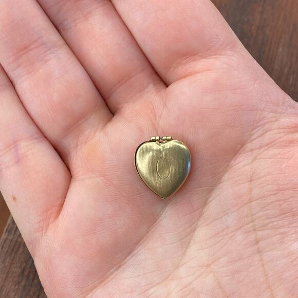 Vintage 1/20 12K Yellow Gold Filled Puffy Heart Locket Pendant Bracelet Charm - Picture 1 of 5